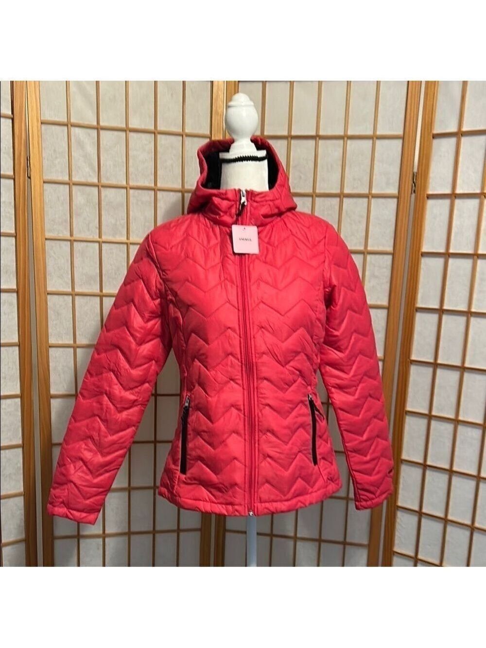Women's Bright Pink Quilted Jacket